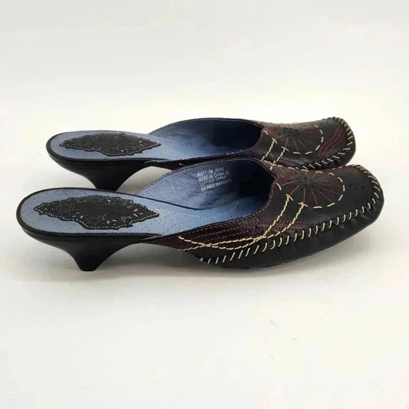INDIGO LEATHER MULES - Picture 3 of 7